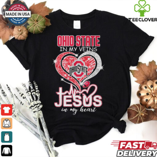 Ohio State In My Veins Jesus In My Heart Shirt