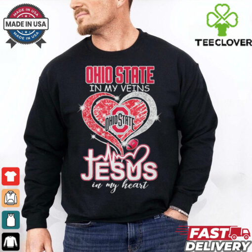 Ohio State In My Veins Jesus In My Heart Shirt