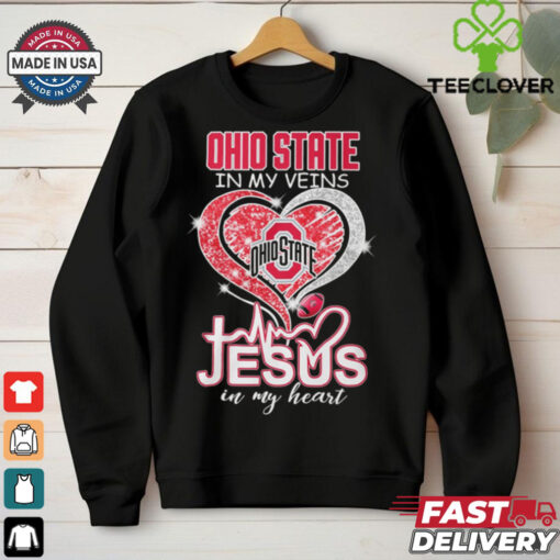 Ohio State In My Veins Jesus In My Heart Shirt