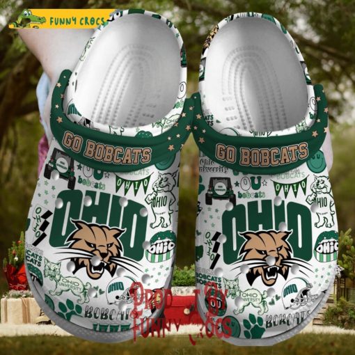 Ohio University Bobcats Football Crocs Shoes