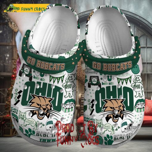 Ohio University Bobcats Football Crocs Shoes