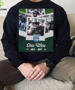 Ohio football bobcats are the myrtle beach bowl 2023 champions vs georgia southern 41 21 poster hoodie, sweater, longsleeve, shirt v-neck, t-shirt