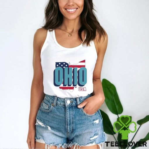 Ohio map USA flag hoodie, sweater, longsleeve, shirt v-neck, t-shirt