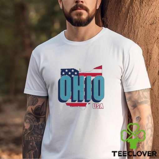 Ohio map USA flag hoodie, sweater, longsleeve, shirt v-neck, t-shirt