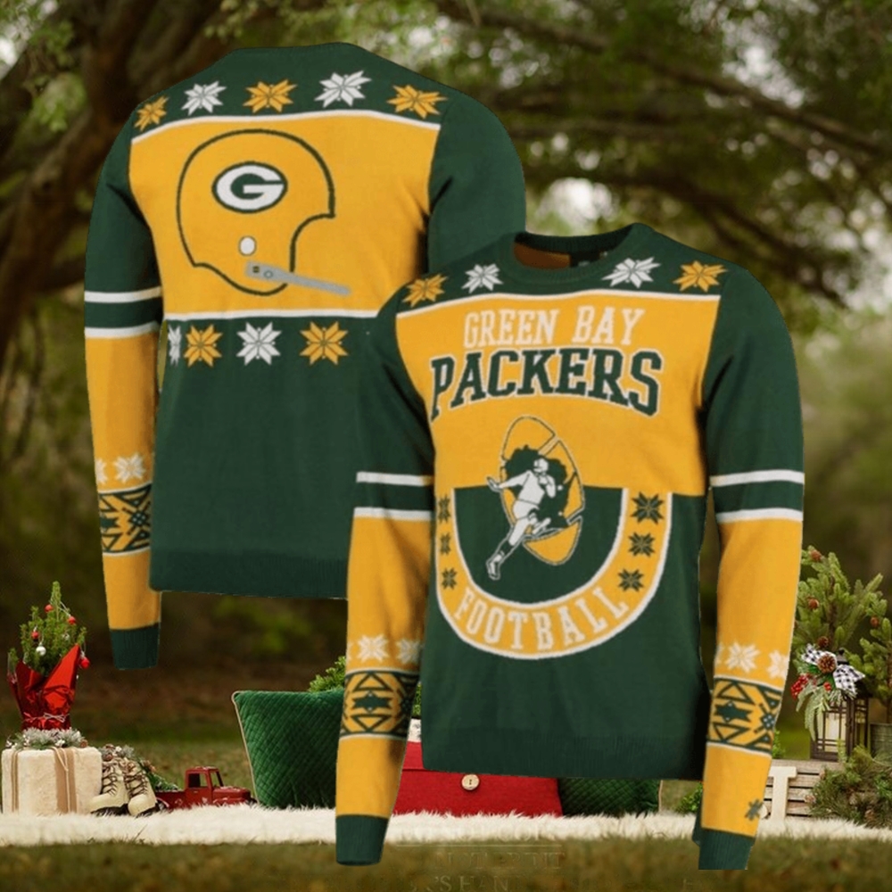 Green Bay Packers Big Logo Ugly Christmas Sweaters Green Bay Packers Big Logo Ugly Christmas Sweaters