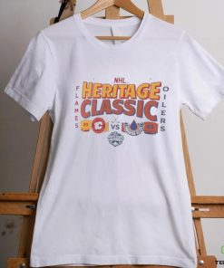 Oilers vs Flames 2023 NHL Heritage Classic Matchup Shirt