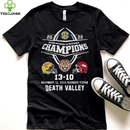 LSU Tigers 2022 Second Saturday In November Champions Death Valley Shirt