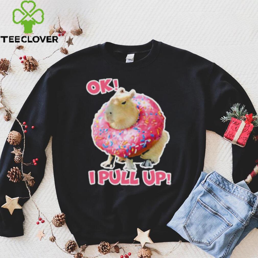 Ok I Pull Up Capybara Donut Funny Happybara Lesbian Capybara Is My Spirit Animal Cute Capybara In shirt Ok I Pull Up Capybara Donut Funny Happybara Lesbian Capybara Is My Spirit Animal Cute Capybara In shirt