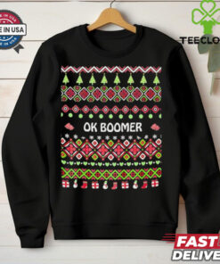 Okay boomer ugly Christmas shirt