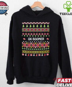 Okay boomer ugly Christmas shirt