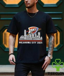 Oklahoma City Thunder 2024 city skyline players names T hoodie, sweater, longsleeve, shirt v-neck, t-shirt