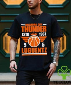 Oklahoma City Thunder Luguentz 5 Basketball Retro T Shirt