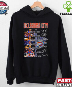 Oklahoma City Thunder Name Players Basketball Signatures shirt