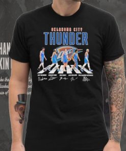 Oklahoma City Thunder Players On Road Signatures Shirt