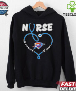 Oklahoma City Thunder stethoscope nurse it’s a work of heart shirt