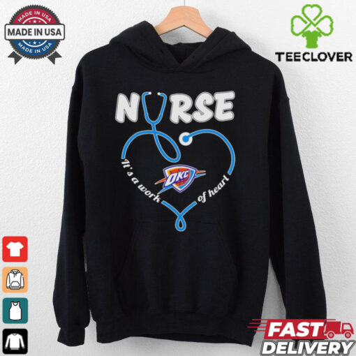 Oklahoma City Thunder stethoscope nurse it’s a work of heart shirt