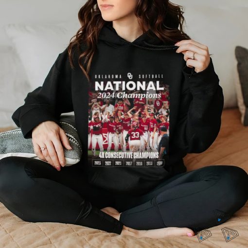 Oklahoma Softball 2024 National Champions 4x Consecutive Champions shirt