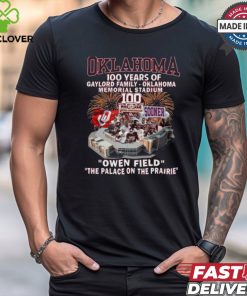 Oklahoma Sooners 100 Years Of Gaylord Family Oklahoma Memorial Stadium T Shirt