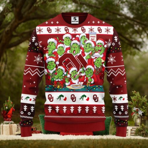 Oklahoma Sooners 12 Grinch Xmas Day Christmas Ugly Sweater