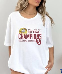 Oklahoma Sooners 2024 Big 12 Softball Conference Tournament Champions Base Stealer T Shirt