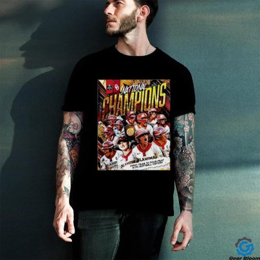 Oklahoma Sooners 2024 National Champions first team to four peat in DI Softball History shirt