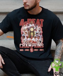 Oklahoma Sooners 4 Peat National Champions 2021 2022 2023 2024 T Shirt