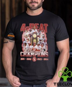 Oklahoma Sooners 4 Peat National Champions 2021 2022 2023 2024 T Shirt