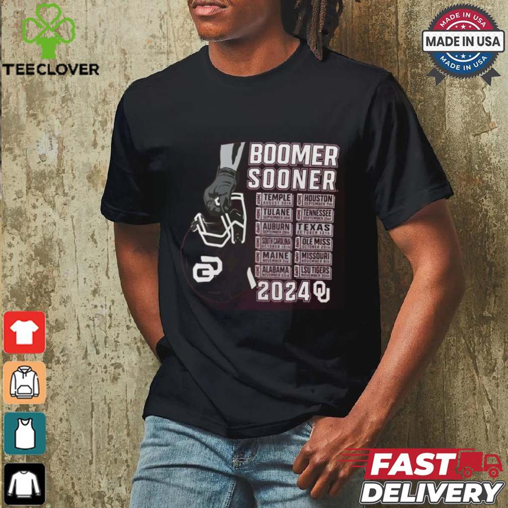 Oklahoma Sooners Crimson Football Schedule T Shirt Oklahoma Sooners Crimson Football Schedule T Shirt