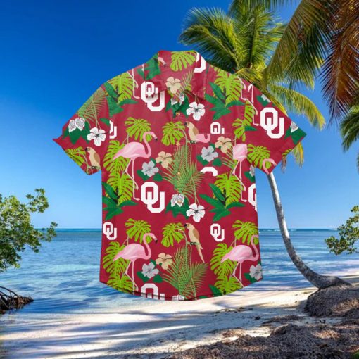 Oklahoma Sooners Floral Hawaiian Shirt