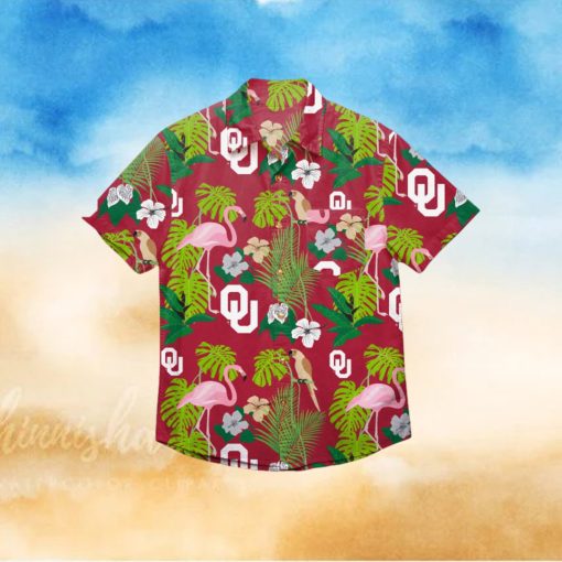 Oklahoma Sooners Floral Hawaiian Shirt