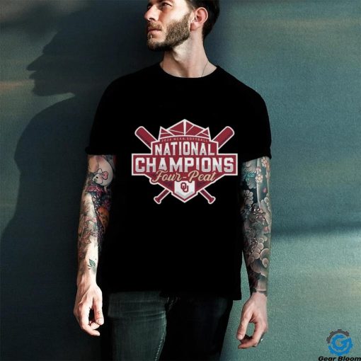 Oklahoma Sooners Four Peat NCAA Softball Women’s College World Series Champions Official Logo shirt