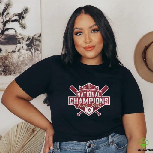 Oklahoma Sooners Four Peat NCAA Softball Women’s College World Series Champions Official Logo shirt