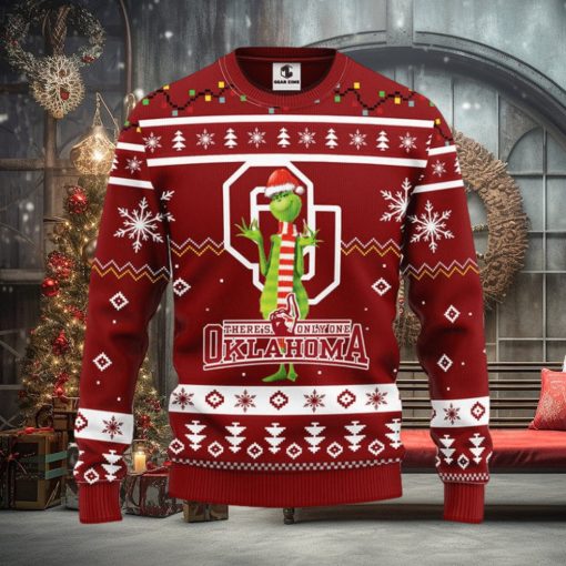 Oklahoma Sooners Funny Grinch Christmas Ugly Sweater