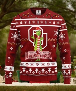 Oklahoma Sooners Funny Grinch Christmas Ugly Sweater