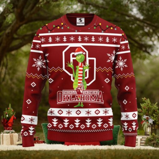 Oklahoma Sooners Funny Grinch Christmas Ugly Sweater