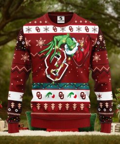 Oklahoma Sooners Grinch Christmas Ugly Sweater