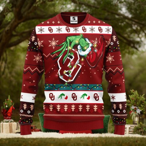 Oklahoma Sooners Grinch Christmas Ugly Sweater
