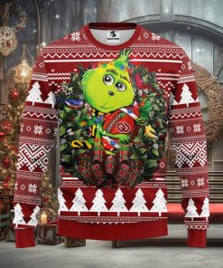 Oklahoma Sooners Grinch Hug Christmas Ugly Sweater