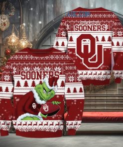 Oklahoma Sooners Grinch NCAA Christmas Ugly Sweater