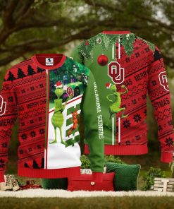Oklahoma Sooners Grinch & Scooby doo Christmas Ugly Sweater 1