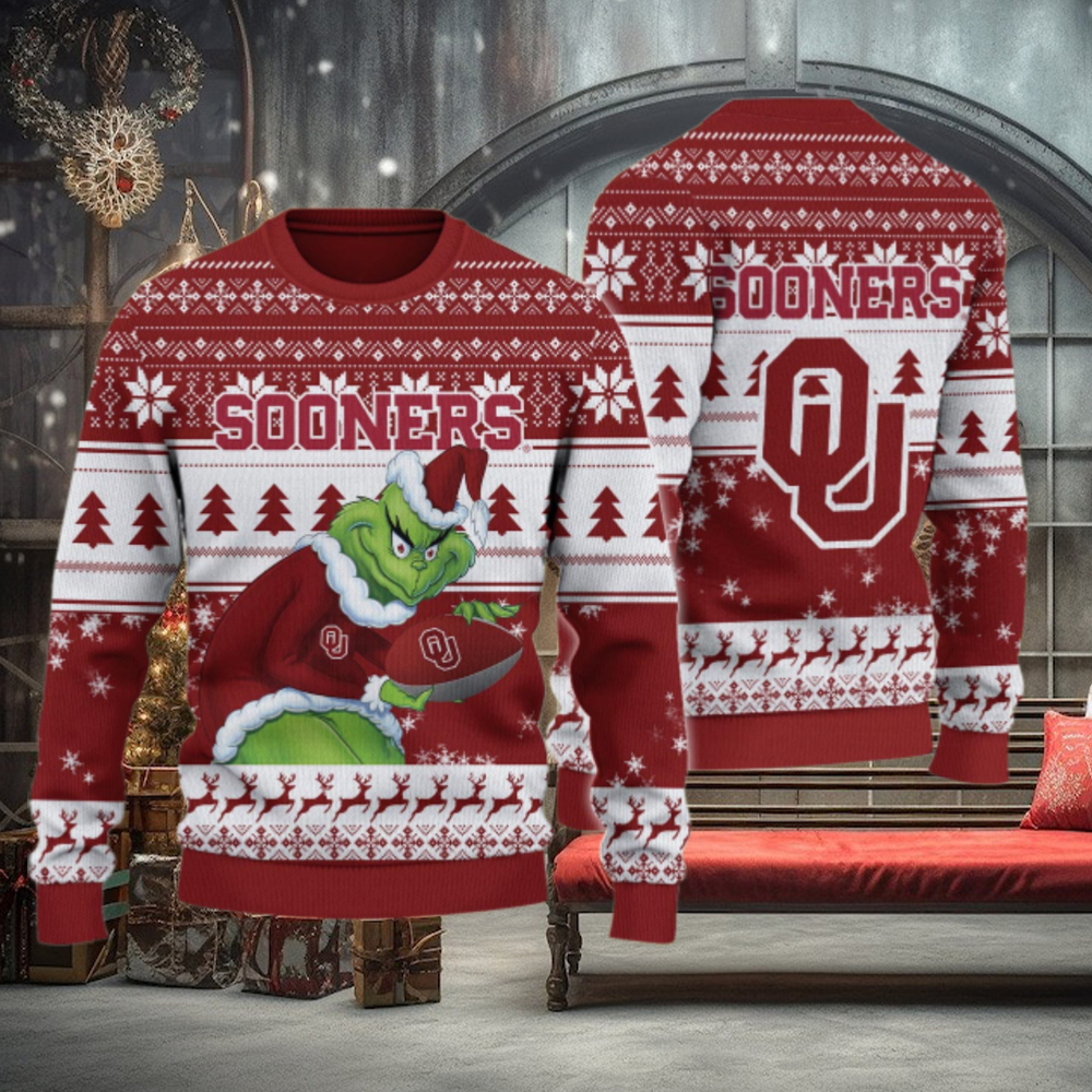 Oklahoma Sooners Grinch Ugly Christmas Sweater Oklahoma Sooners Grinch Ugly Christmas Sweater