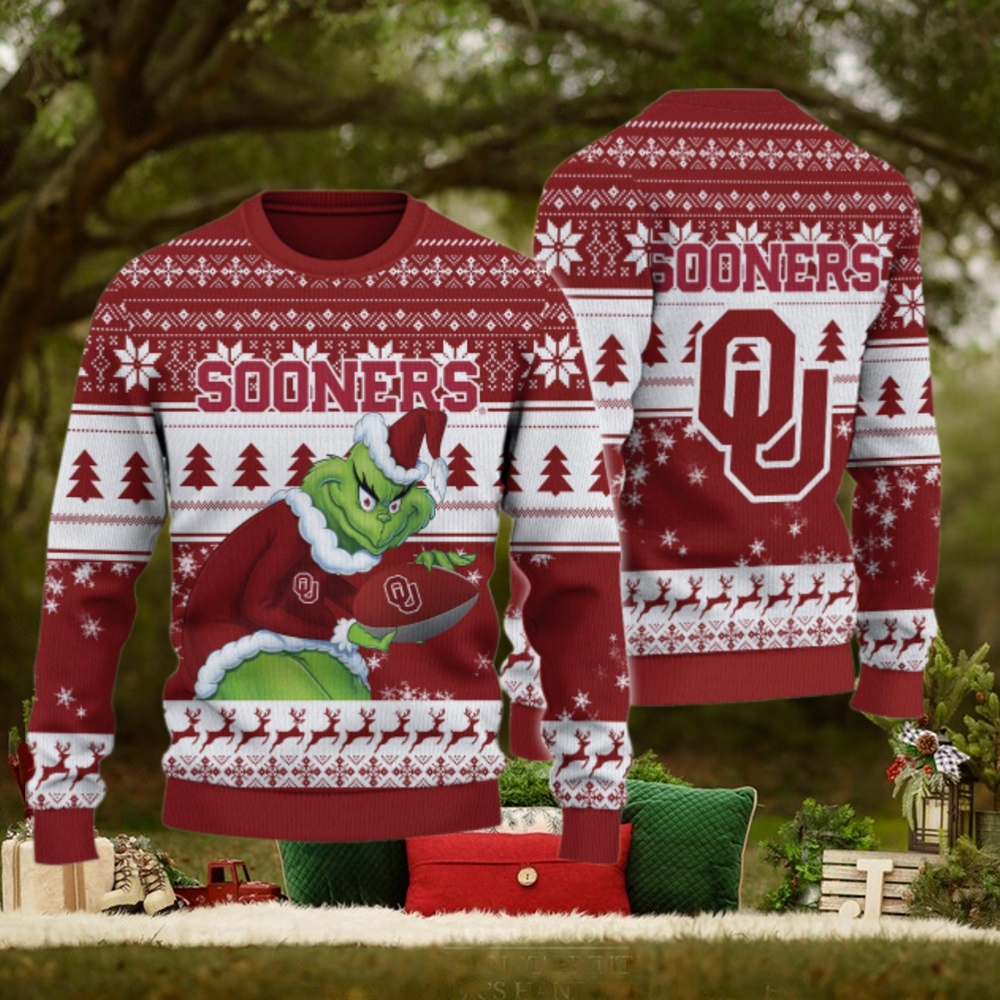 Oklahoma Sooners Grinch Ugly Christmas Sweater Oklahoma Sooners Grinch Ugly Christmas Sweater