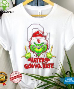 Oklahoma Sooners Grinch middle finger haters gonna hate hoodie, sweater, longsleeve, shirt v-neck, t-shirt