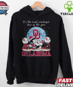 Oklahoma Sooners It The Most Wonderful Time Of The Year Peanut Characters Christmas Shirt