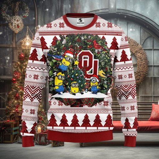 Oklahoma Sooners Minion Christmas Ugly Sweater