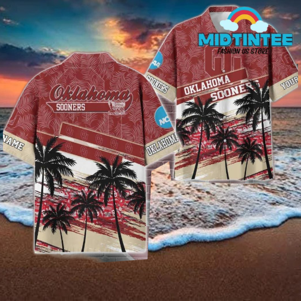 Oklahoma Sooners NCAA Pattern Personalized Hawaiian Set Oklahoma Sooners NCAA Pattern Personalized Hawaiian Set