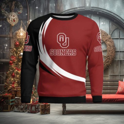 Oklahoma Sooners Simple Vintage 3D Sweater Christmas Gift For Fans