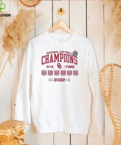 Oklahoma Sooners Six Time National Softball Champions 2022 Unisex T Shirt