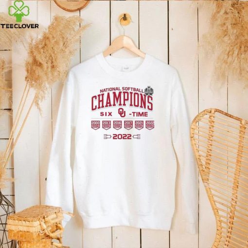 Oklahoma Sooners Six Time National Softball Champions 2022 Unisex T Shirt