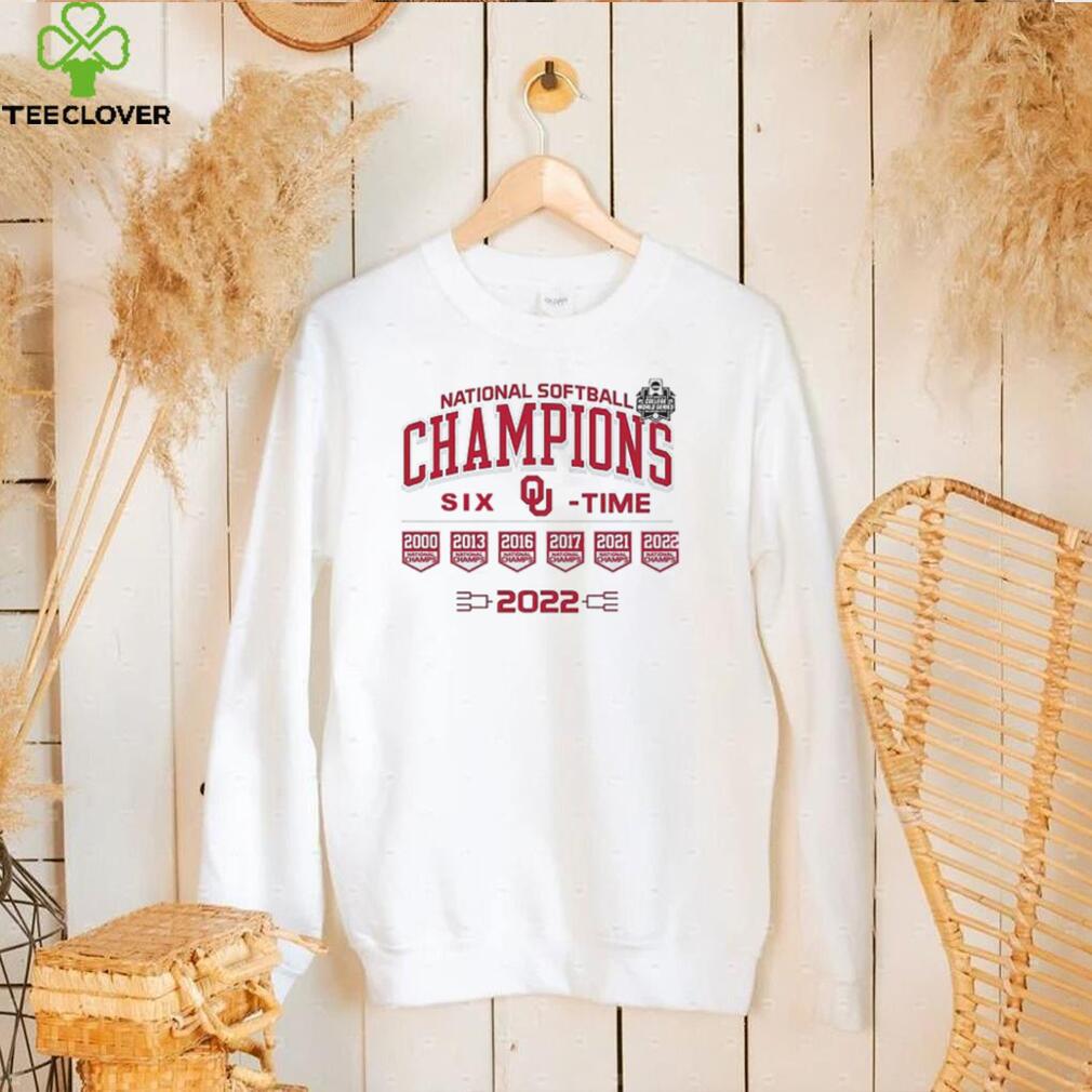 Oklahoma Sooners Six Time National Softball Champions 2022 Unisex T Shirt Oklahoma Sooners Six Time National Softball Champions 2022 Unisex T Shirt